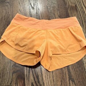 Orange lululemon shorts in great condition